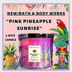 🔥"PINK PINEAPPLE SUNRISE"/3-WICK CANDLE/NEW/BBW